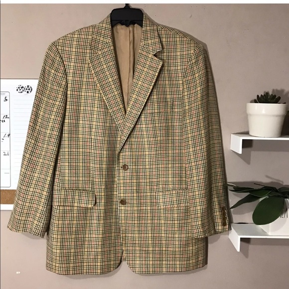 Brooks Brothers Other - BROOKS BROTHERS Mens Plaid Wool Silk Sport Blazer